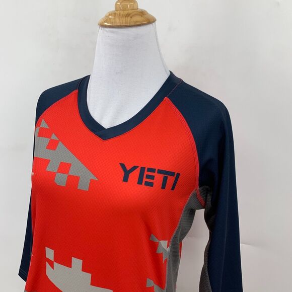 Yeti Beti Jersey Shirt Womens M Medium 3/4 Sleeves Raglan Sunblock Cycling Top - Picture 3 of 16